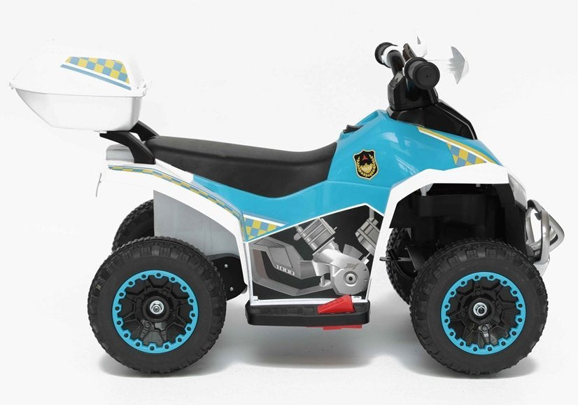 Elektrinis policijos keturratis GTS1188-A, baltas
