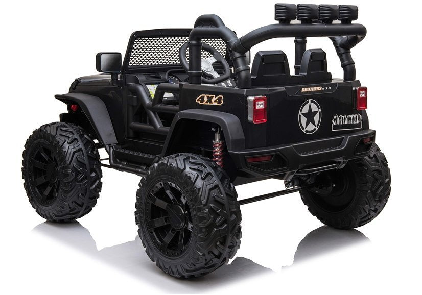 Elektrinis visureigis Jeep JC666, juodas (dažytas)