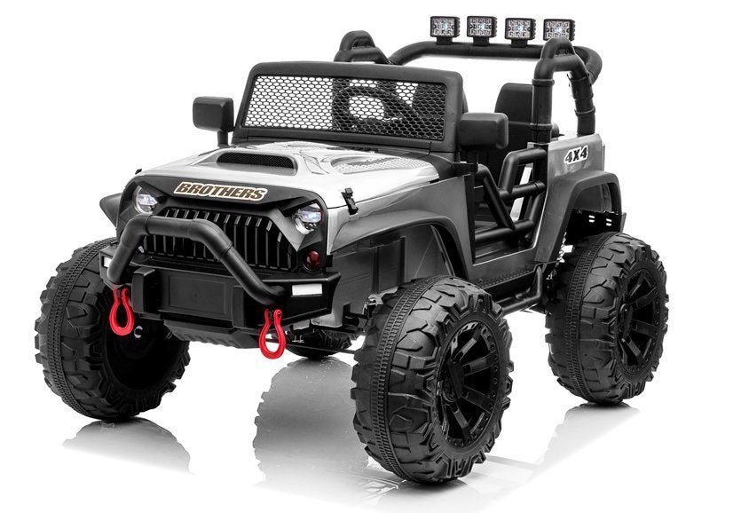 Elektrinis visureigis Jeep JC666, sidabrinis (dažytas)