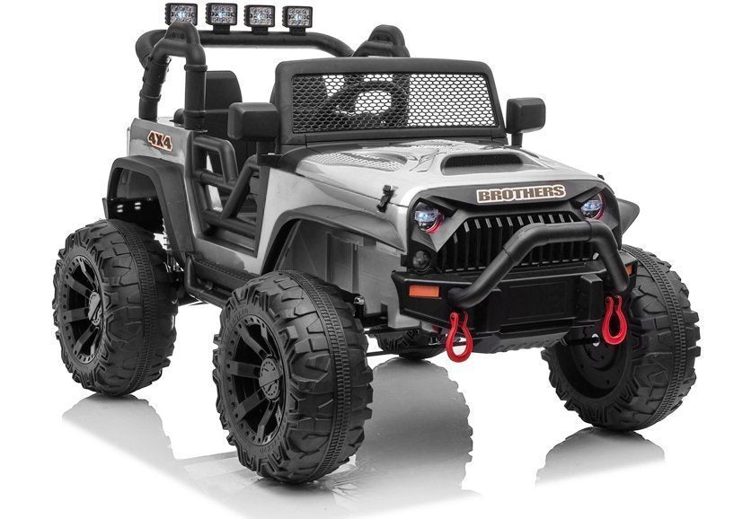 Elektrinis visureigis Jeep JC666, sidabrinis (dažytas)