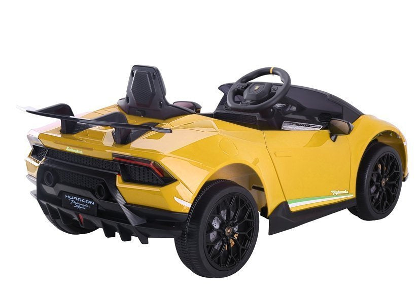 Elektrinis automobilis „Lamborghini Huracan“, geltonas