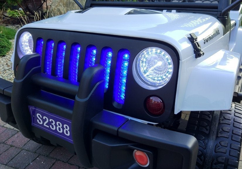 Elektrinis visureigis S2388 Jeep, baltas, 4x45W