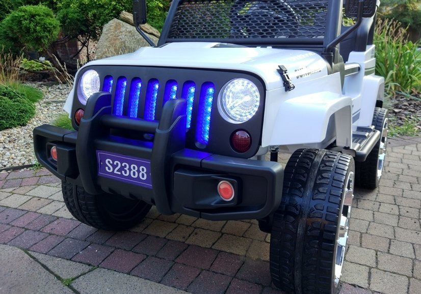 Elektrinis visureigis S2388 Jeep, baltas, 4x45W