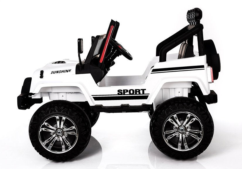 Elektrinis visureigis S2388 Jeep, baltas, 4x45W
