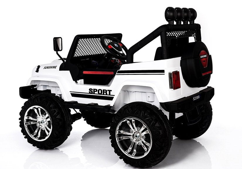 Elektrinis visureigis S2388 Jeep, baltas, 4x45W