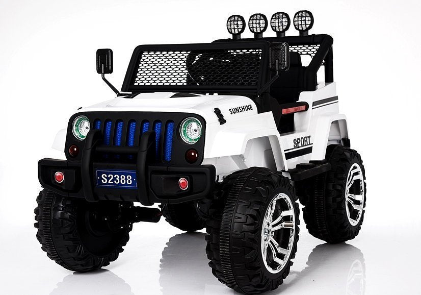 Elektrinis visureigis S2388 Jeep, baltas, 4x45W