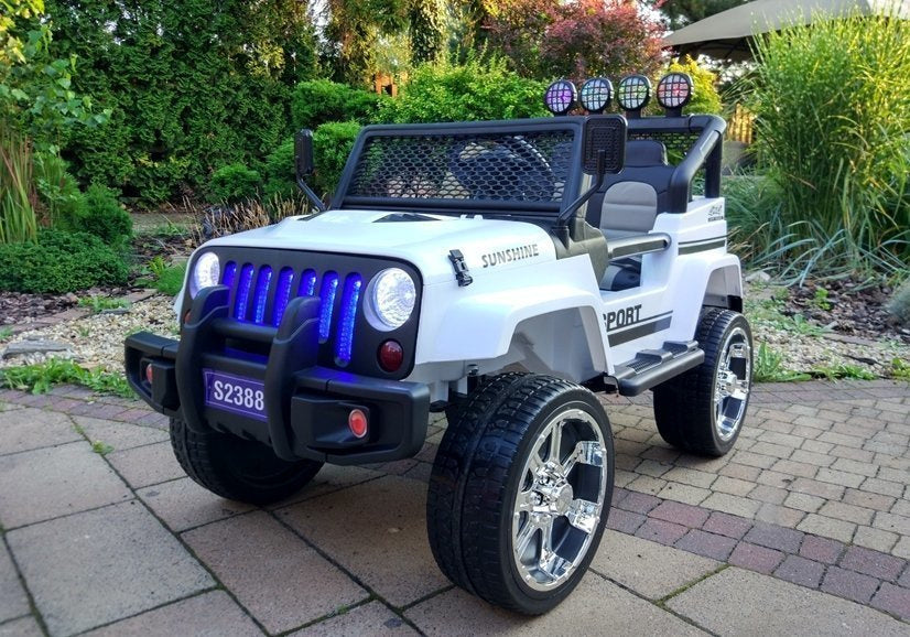 Elektrinis visureigis S2388 Jeep, baltas, 4x45W
