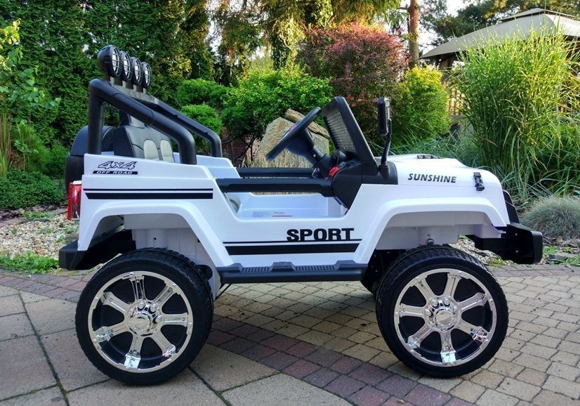 Elektrinis visureigis S2388 Jeep, baltas, 4x45W