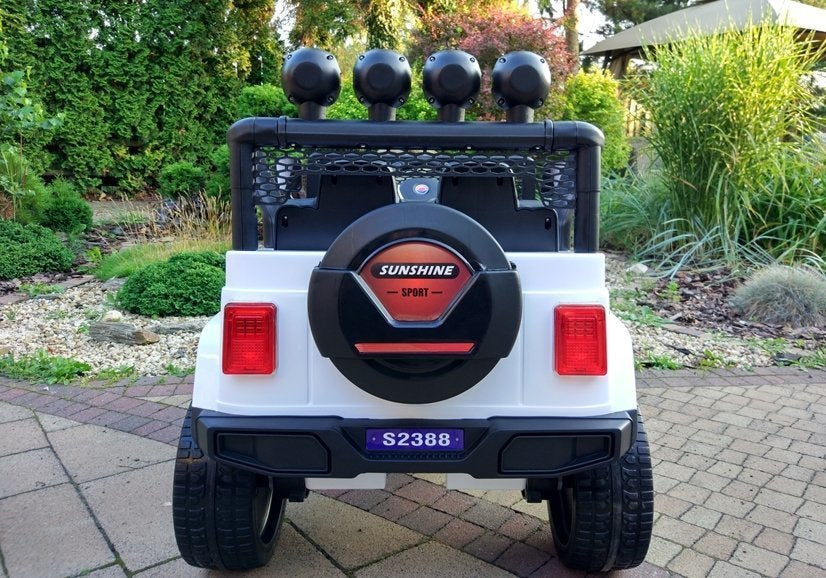 Elektrinis visureigis S2388 Jeep, baltas, 4x45W