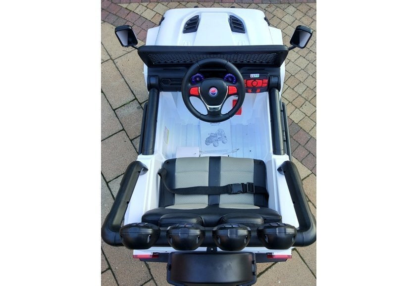Elektrinis visureigis S2388 Jeep, baltas, 4x45W