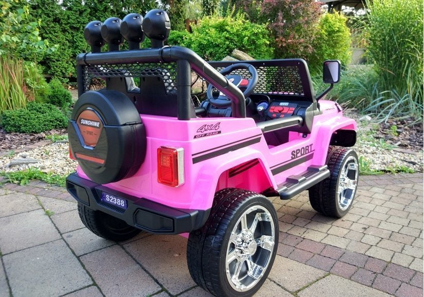 Elektrinis visureigis S2388 Jeep, rožinis, 4x45W