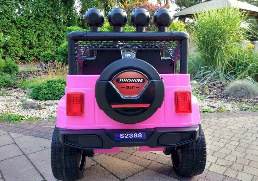 Elektrinis visureigis S2388 Jeep, rožinis, 4x45W
