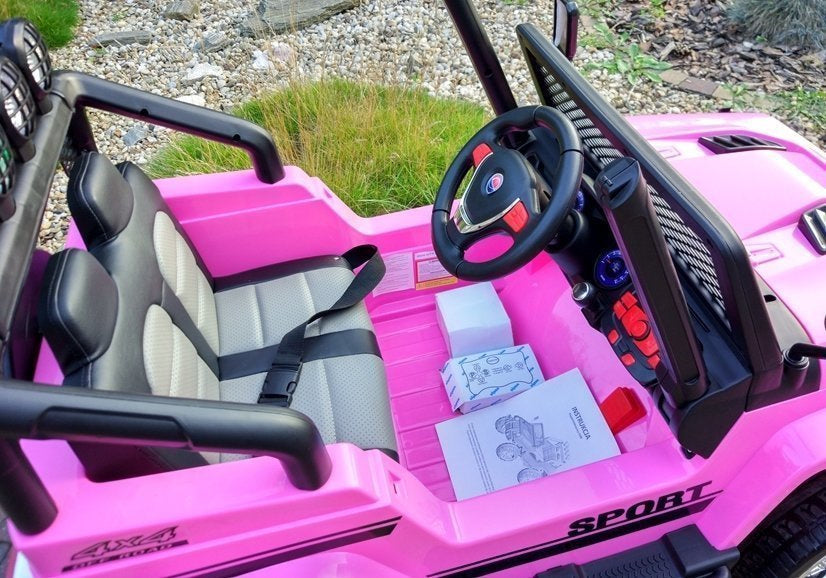 Elektrinis visureigis S2388 Jeep, rožinis, 4x45W