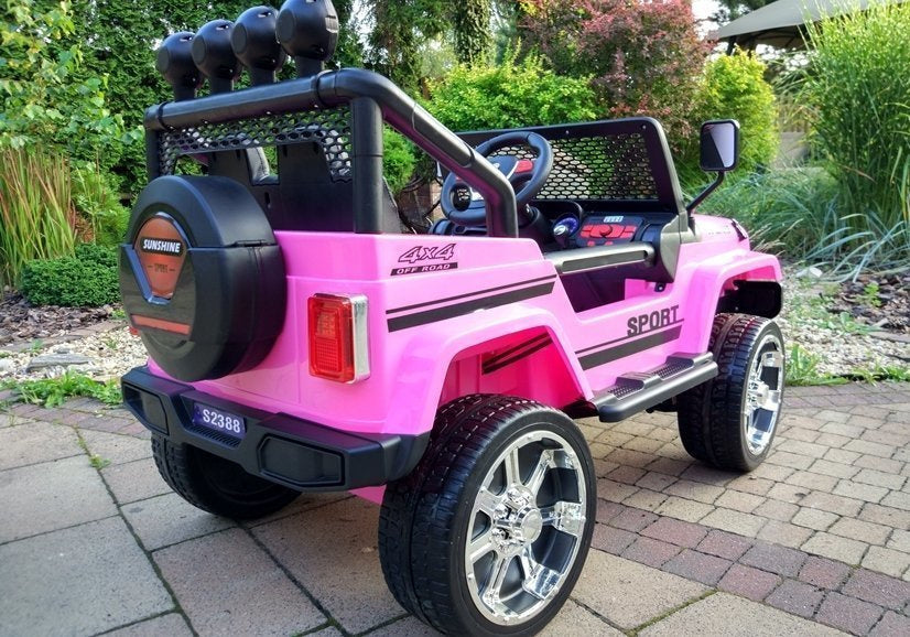 Elektrinis visureigis S2388 Jeep, rožinis, 4x45W