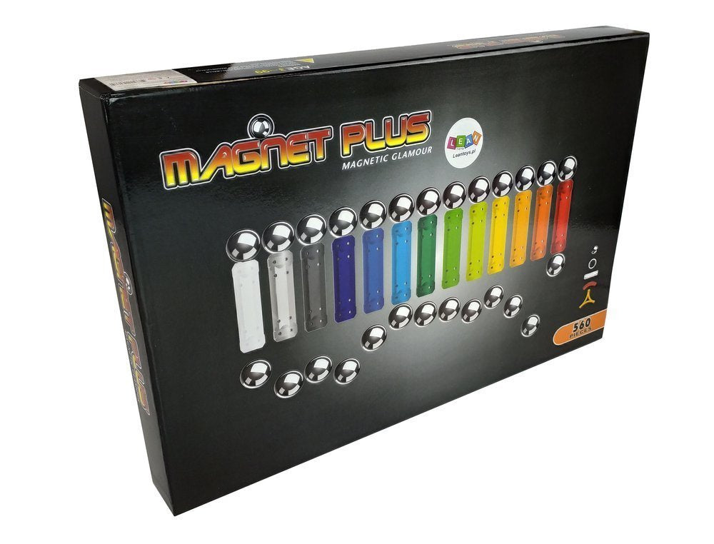 Magnetinių kaladėlių rinkinys „Magnastix“ – 560 vnt. su lenta
