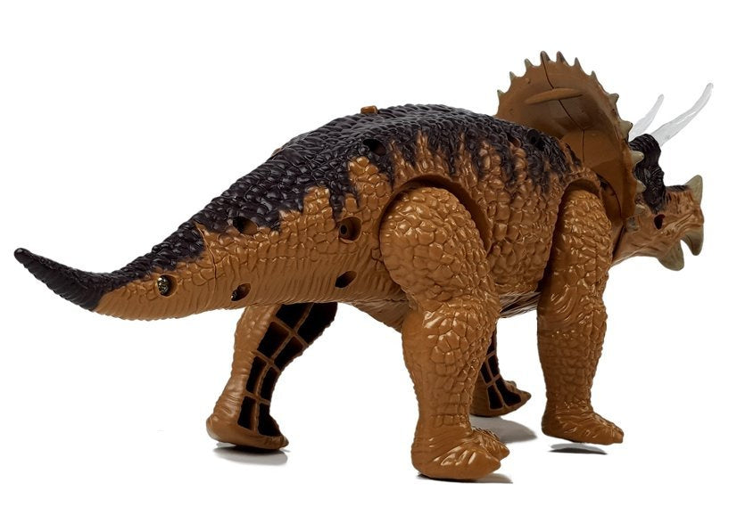 Dinozauras Triceratops su baterija, geltonas