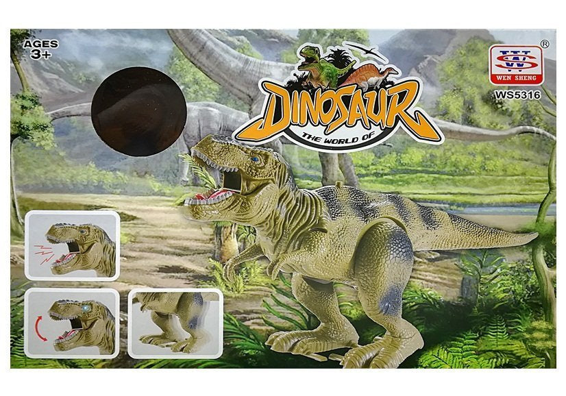 Dinozauras Tyrannosaurus Rex su baterija, rudas