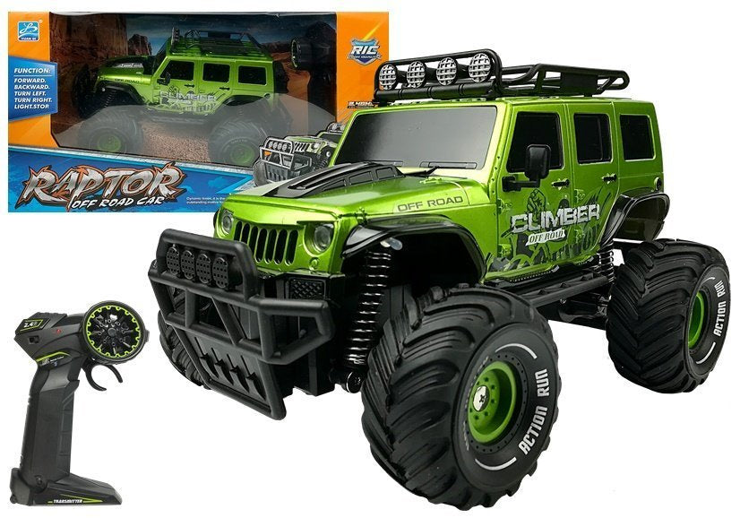Nuotoliniu būdu valdomas Jeep visureigis R/C, žalias