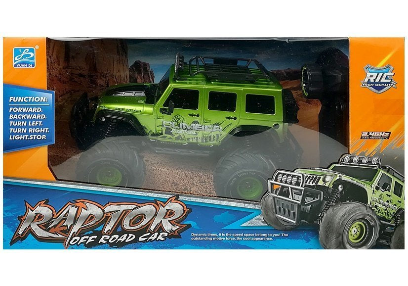 Nuotoliniu būdu valdomas Jeep visureigis R/C, žalias