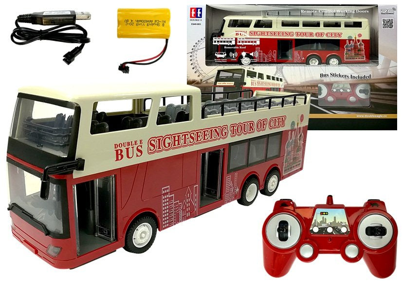 Nuotoliniu būdu valdomas dviaukštis autobusas R/C 2.4G, 1:18