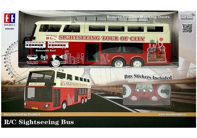 Nuotoliniu būdu valdomas dviaukštis autobusas R/C 2.4G, 1:18