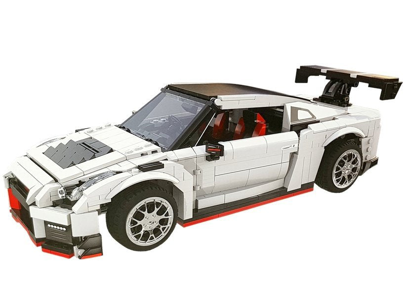 Statybinių kaladėlių sportinis automobilis, baltas, 1322 vnt.