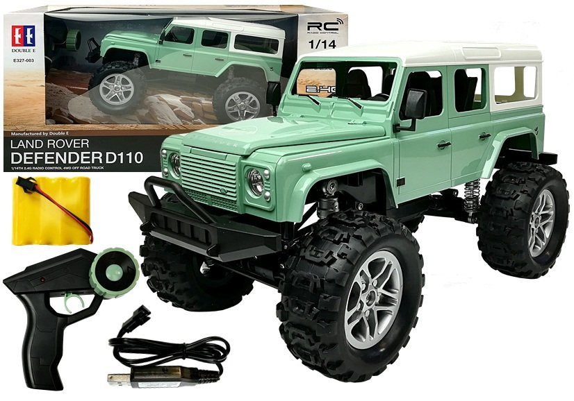 Nuotoliniu būdu valdomas Jeep R/C, žalias, 1:14, 2.4G, 7.5 km/h