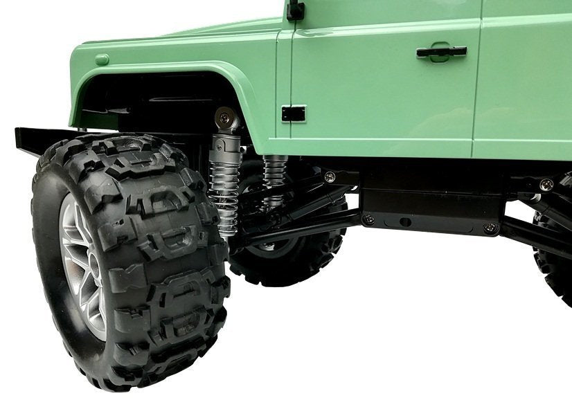Nuotoliniu būdu valdomas Jeep R/C, žalias, 1:14, 2.4G, 7.5 km/h