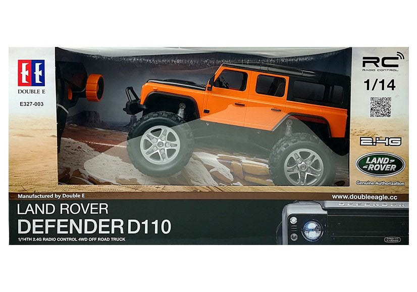 Nuotoliniu būdu valdomas Land Rover Defender R/C, oranžinis 1:14