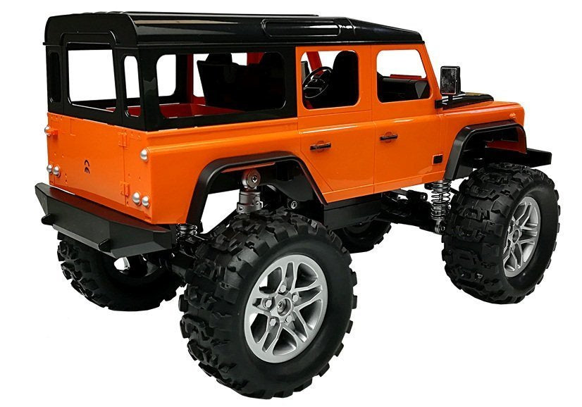 Nuotoliniu būdu valdomas Land Rover Defender R/C, oranžinis 1:14