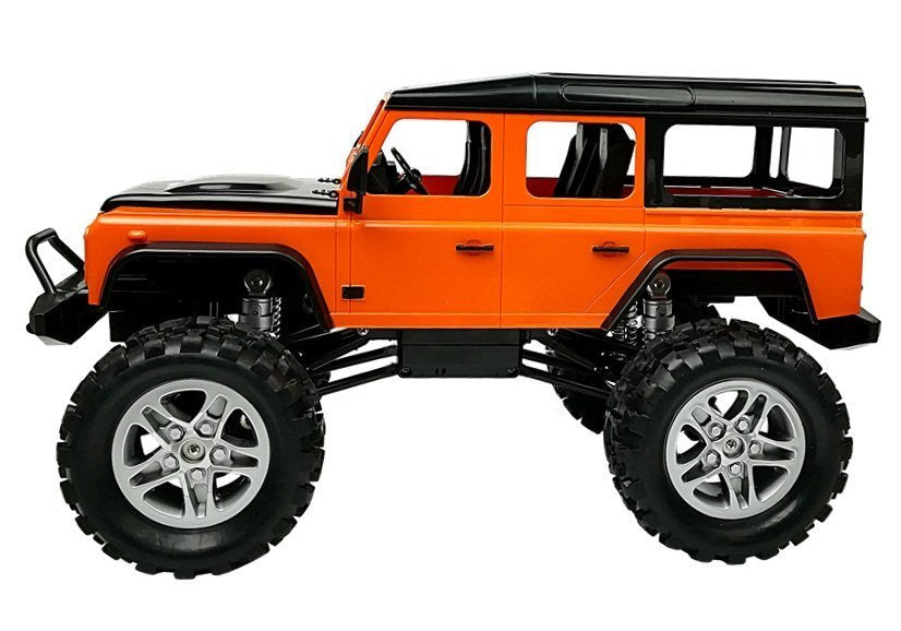 Nuotoliniu būdu valdomas Land Rover Defender R/C, oranžinis 1:14
