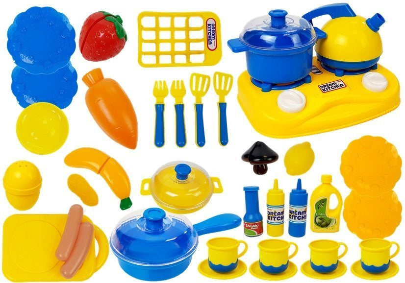 Plastikinis indų rinkinys mažajam virėjui