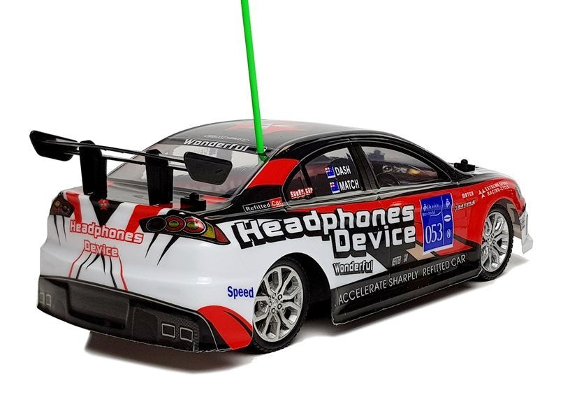Nuotoliniu būdu valdomas lenktyninis automobilis R/C 27 MHz, raudonas