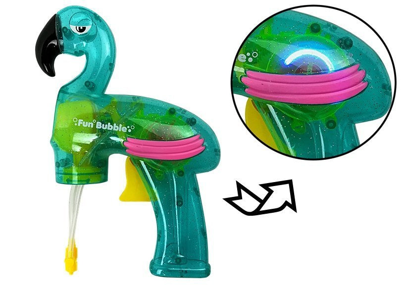 Muilo burbulų pistoletas „Flamingas“, mėlynas
