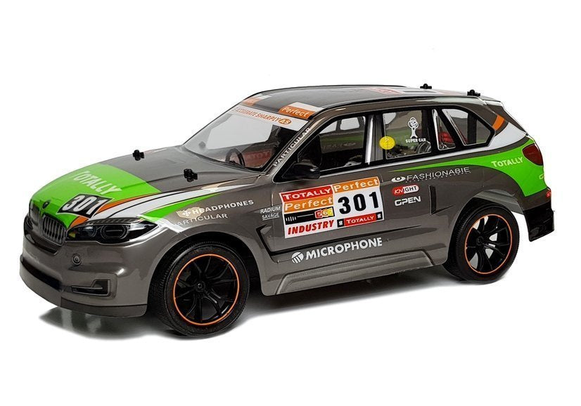 Nuotoliniu būdu valdomas sportinis automobilis 1:10 2.4G, pilkas