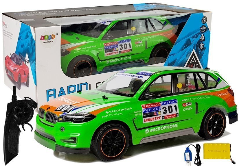 Sportinis nuotolinis automobilis 1:10 2.4G, žalias