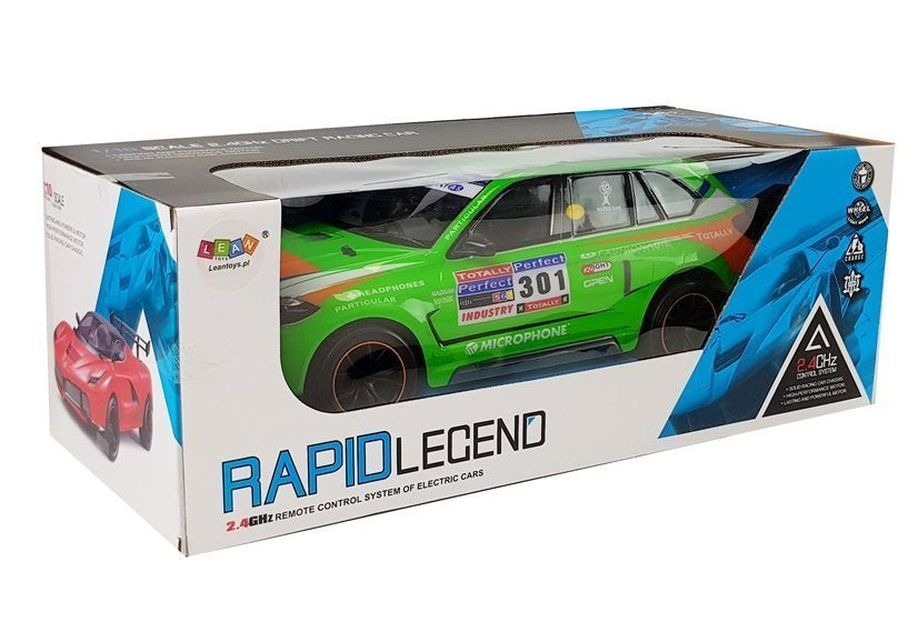 Sportinis nuotolinis automobilis 1:10 2.4G, žalias