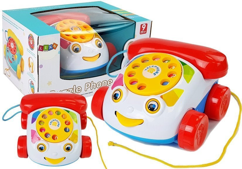 Tempimo telefonas ant ratukų su baterija kūdikiui