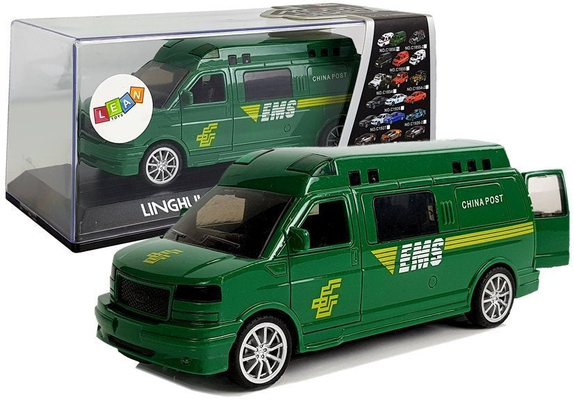 EMS gelbėjimo automobilis su tempimo mechanizmu, šviesomis ir garsu (žalias)