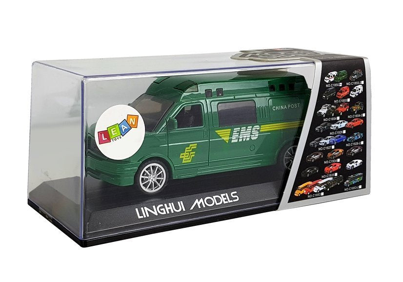 EMS gelbėjimo automobilis su tempimo mechanizmu, šviesomis ir garsu (žalias)