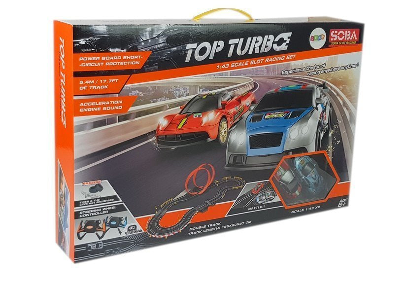 Lenktynių trasa 1:43, 2 automobiliai, pulteliai, 5,4 m