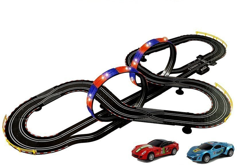 Lenktynių trasa 2 automobiliams „Top Turbo“ su šviesomis (7,6 m)