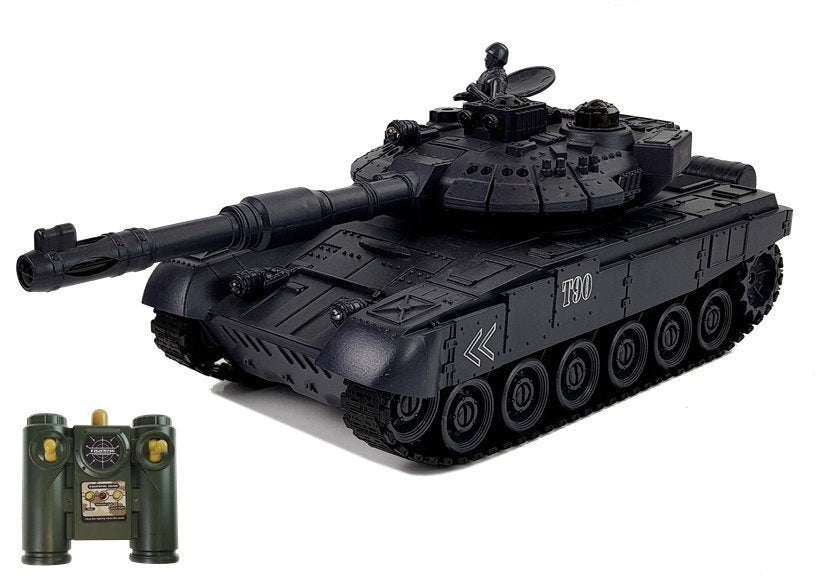 Nuotoliniu būdu valdomas mūšio tankas R/C 1:28 (žalias ir juodas)