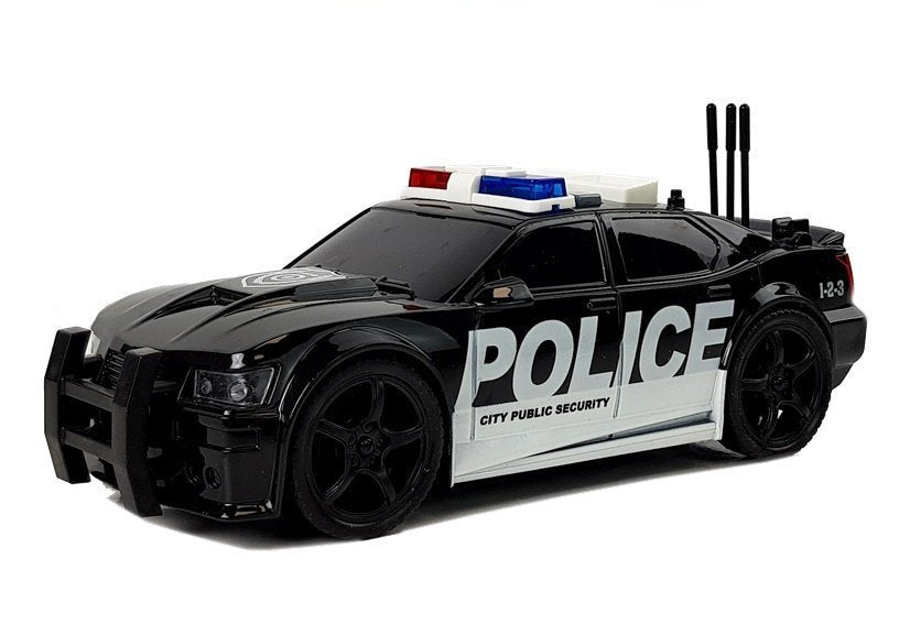 Policijos automobilis su traukimo mechanizmu, šviesomis ir garsais 1:20