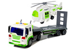 Gaisrinės automobilis su traukimu (pull-back), kopėčiomis, garsais, raudonas 1:20