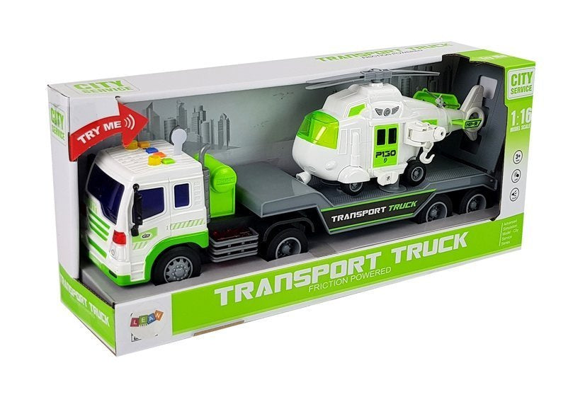 Gaisrinės automobilis su traukimu (pull-back), kopėčiomis, garsais, raudonas 1:20