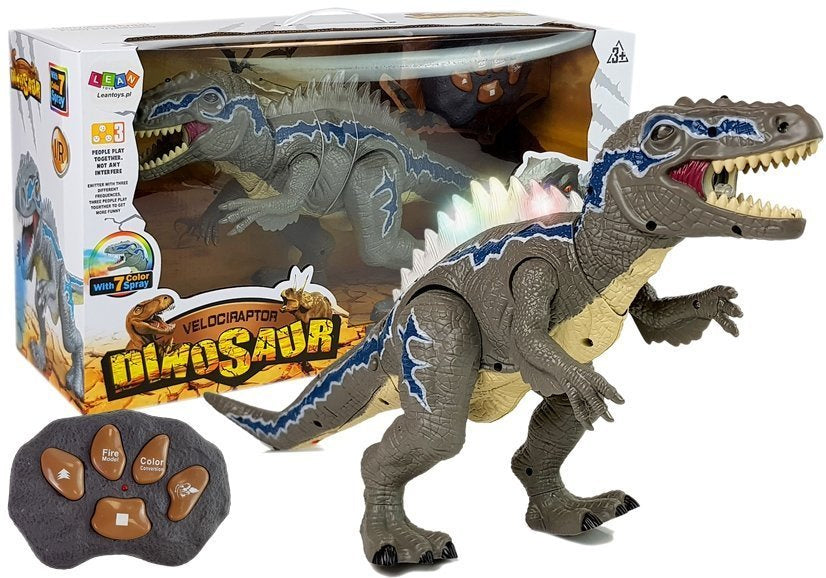 Nuotoliniu būdu valdomas dinozauras Tyrannosaurus, pilkas, šviečiantis