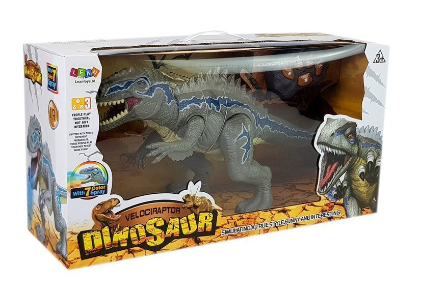 Nuotoliniu būdu valdomas dinozauras Tyrannosaurus, pilkas, šviečiantis