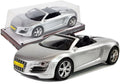 Žaislinis automobilis kabrioletas, sidabrinis, 1:18