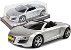 Žaislinis automobilis kabrioletas, sidabrinis, 1:18